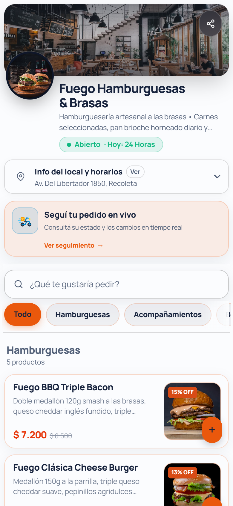 Menú online y carta virtual con QR en celular